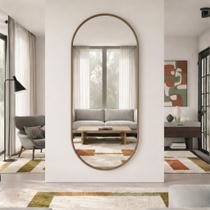 Espelho Oval Grande Corpo Inteiro com Moldura 170x70 Decoração Elegante Espelho Oval Grande Corpo Inteiro com Moldura 170x70 Decoração Elegante