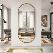 Espelho Oval Grande Corpo Inteiro com Moldura 170x70 Decoração Elegante