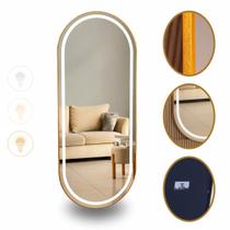 Espelho Oval Grande LED Corpo Inteiro Moldura 170x70 para Quarto Salão Loja Espelho Oval Grande LED Corpo Inteiro Moldura 170x70 para Quarto Salão Loja