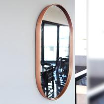 Espelho Oval Grande Moldura Várias Cores 80x50cm - Lopes Decor