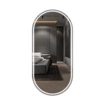 Espelho Oval Jateado Sem Touch Com Led 40x80 Lapidado - Group Royalle