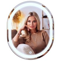 Espelho Oval Led 60x40 Jateado Touch Prime Luxo Moderno Espelho Oval Led 60x40 Jateado Touch Prime Luxo Moderno