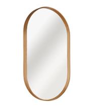 Espelho Oval Madeira PEQUENO Moderno