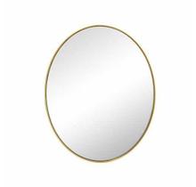 Espelho Oval Médio Horizontal ou Vertical Moldura Fina Dourada Impecável