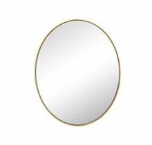 Espelho Oval Medio Horizontal Vertical Moldura Dourada Luxo