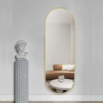 Espelho Oval Moldura Decorativo Sala Quarto Hall 100x30 Grande