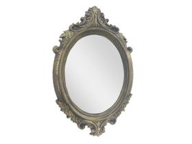 Espelho Oval Moldura MDF Rustico 73X47cm 5879