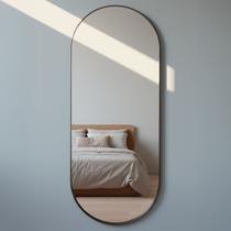 Espelho Oval Orgânico 150x50cm Corpo Inteiro Corpo Inteiro
