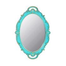Espelho Oval Vintage YCHMIR Azul 37x25 cm para Parede