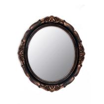 Espelho Oval Vintage YCHMIR para Casa 38x33 cm Marrom