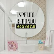 Espelho Para Banheiro Com Armario 40x40cm Vidro Redondo LUXO! - Decor.arteluxo
