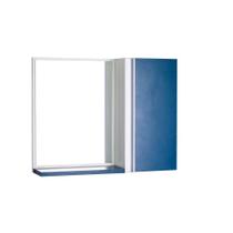 Espelho para Banheiro com Armário Azul Barra Vertical - Mercado das Prateleiras