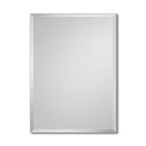 Espelho para Banheiro com Bisotê 80cm X 60cm Bordas Lapidadas e Chanfradas Reflexo sem Distorção Sala de Estar Quarto e Halls com Botão Francês