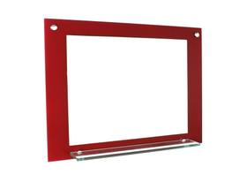 Espelho Para Banheiro Com Prateleira 50Cm Vermelho Ferrari