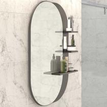 Espelho para Banheiro Vicenza 3 Prateleiras Magneto - Móveis Bosi