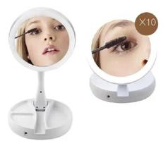 Espelho para Maquiagem com Luz Led