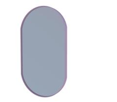 Espelho Parede Oval Moldura Couro Para Sala Quarto Banheiro