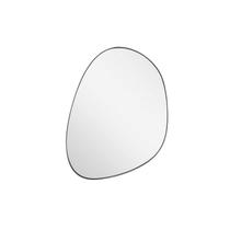 Espelho Pinterest Orgânico Borda Couro 3cm 44x64cm Nuvem