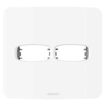 Espelho Placa 2 Posto Com Suporte 4x4 Tampa Alumbra Gracia