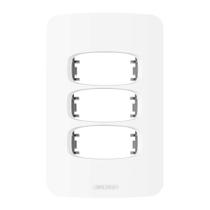 Espelho Placa 3 Posto Com Suporte 4x2 Tampa Alumbra Gracia