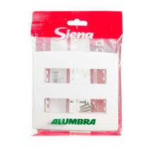 Espelho Placa 4 Postos Distanciados Suporte 4x4 Tampa Siena Espelho Placa 4 Postos Distanciados Suporte 4x4 Tampa Siena