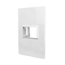 Espelho Placa 4X2 C/ Suporte para 1 Modulo Horizontal Linha Vivaz Ilumi - 76070