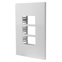 Espelho Placa 4x2 com Suporte para 3 Módulos Linha i9 Ilumi Ref.: 96100