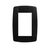 Espelho Placa 4x2 com Suporte para 3 Módulos Linha LEV Preta Ilumi - 76101