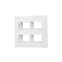 Espelho Placa 4x4 2+2 Posições C/ Suporte Linha Vivaz Ilumi - 77070 Espelho Placa 4x4 2+2 Posições C/ Suporte Linha Vivaz Ilumi - 77070