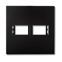 Espelho Placa Com Suporte 4x4 2 Módulos Recta Preto - B.lux Espelho Placa Com Suporte 4x4 2 Módulos Recta Preto - B.lux