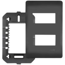 Espelho Placa Fame Habitat Black 4073 4X2 2 Mod Espelho Placa Fame Habitat Black 4073 4X2 2 Mod