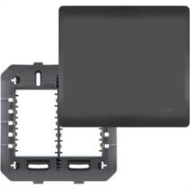 Espelho Placa Fame Habitat Black 4077 4X4 Cega Espelho Placa Fame Habitat Black 4077 4X4 Cega