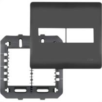 Espelho Placa Fame Habitat Black 4078 4X4 2 Mod Espelho Placa Fame Habitat Black 4078 4X4 2 Mod