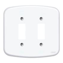 Espelho Placa P/ 2 Interruptores Simples F11 4x4 Fame Blanc Espelho Placa P/ 2 Interruptores Simples F11 4x4 Fame Blanc