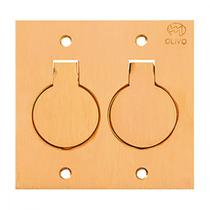 Espelho Placa P/Piso Latao 4X4 2Tom Red Olivo Ll12 Espelho Placa P/Piso Latao 4X4 2Tom Red Olivo Ll12