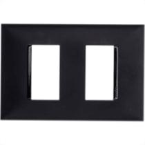 Espelho Placa Pial Plus+ Preto 4X2 2Mod.Dist 8506Pt Espelho Placa Pial Plus+ Preto 4X2 2Mod.Dist 8506Pt