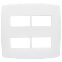 Espelho Placa Radial Modular Branco 4X4 4Mod Dist 3008 Espelho Placa Radial Modular Branco 4X4 4Mod Dist 3008