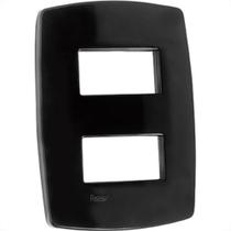Espelho Placa Radial Modular Preto 4X2 2Mod Dist 4004 Espelho Placa Radial Modular Preto 4X2 2Mod Dist 4004