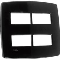 Espelho Placa Radial Modular Preto 4X4 4Mod Dist 4008 Espelho Placa Radial Modular Preto 4X4 4Mod Dist 4008