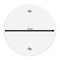 Espelho Placa Redonda Cega 3 F0r Tampa Fame Blanc Ref 0277