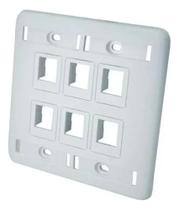 Espelho plano 4x4 6p c/ 4 tampas cegas branco gerp