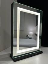 Espelho Portatil De Bancada Com Led E Touch 30x40