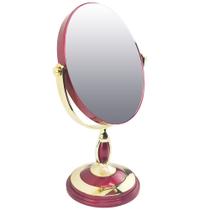 Espelho Portatil Dupla Face Aumento Maquiagem Cabelo Bancada Mesa Penteadeira Zoom Decoraçao - Ab.MIDIA