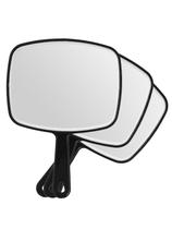 Espelho portátil OMIRO 17x24 cm, alça preta, pacote com 3