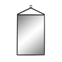 Espelho Preto em Metal Retangular 66x37 - D'Rossi