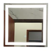 Espelho quadrado led 60x60 touch jateado lapidado Luxo Espelho quadrado led 60x60 touch jateado lapidado Luxo