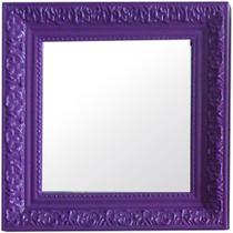 Espelho Quadrado Roxo em MDF 30 x 30 cm