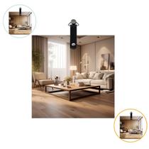 Espelho Quadrado Slim Moderno 45cm De Diametro Com Alça