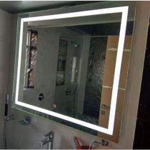 Espelho quadrado touch led 6500 K embutido 0,70x0,70
