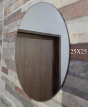 Espelho Redondo 25x25 Para Decoração, Lojas, salão de beleza, banheiro, Quarto e Sala - Decoratto Quadros e Espelhos